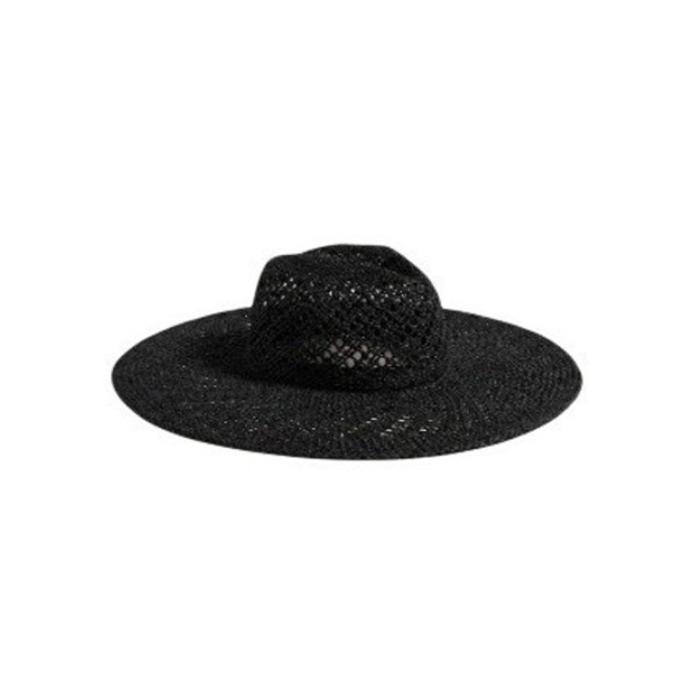 Banana Republic Womens M/L Open Crochet Straw Fedora NWT